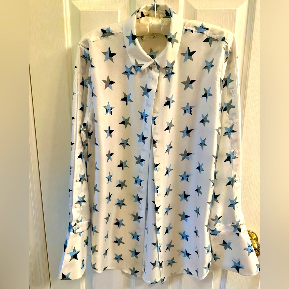 Equipment Star Print Blouse, Size S